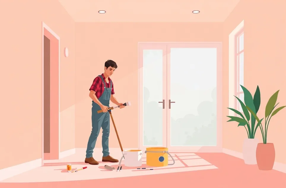 Intérieur rénové après travaux de peinture à Beaune